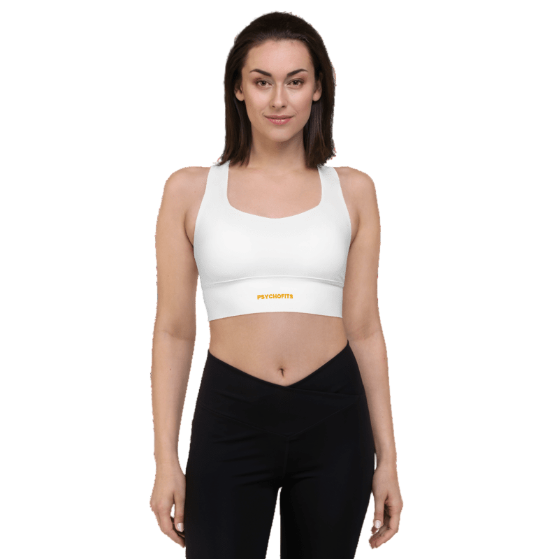 ProFit Playful Sports Bra (white) : Max Support for Active And workouts - Psychofits