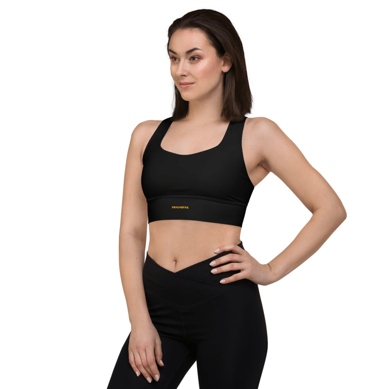 ProFit Playful Sports Bra (Black) : Max Support for Active And workouts - Psychofits