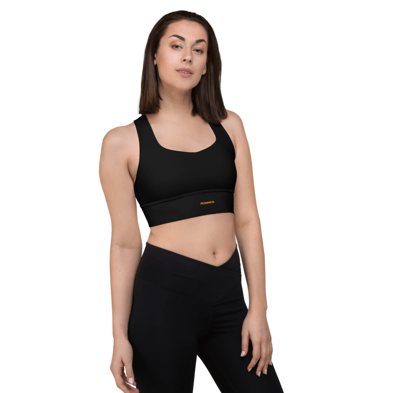 ProFit Playful Sports Bra (Black) : Max Support for Active And workouts - Psychofits