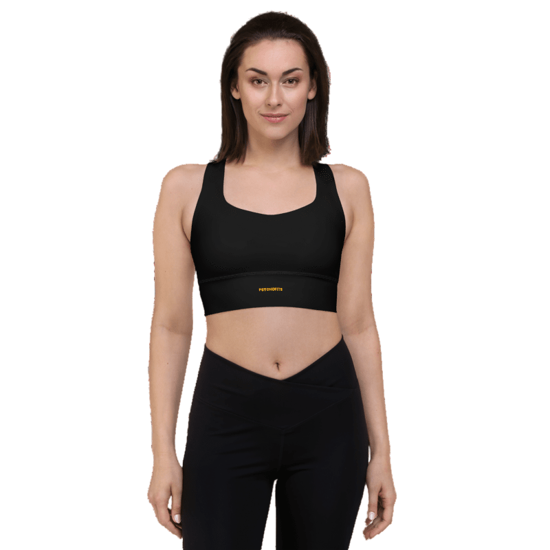 ProFit Playful Sports Bra (Black) : Max Support for Active And workouts - Psychofits