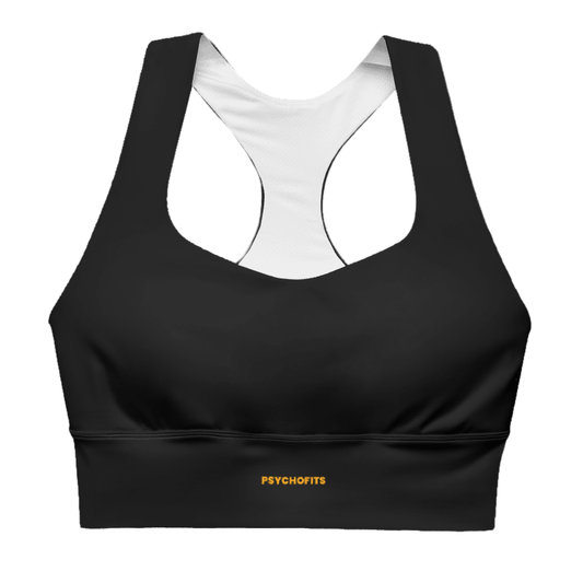 ProFit Playful Sports Bra (Black) : Max Support for Active And workouts - Psychofits