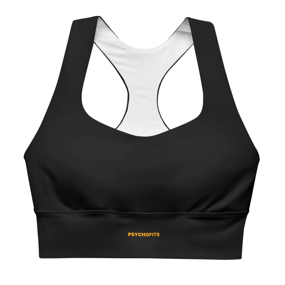 ProFit Playful Sports Bra (Black) : Max Support for Active And workouts - Psychofits