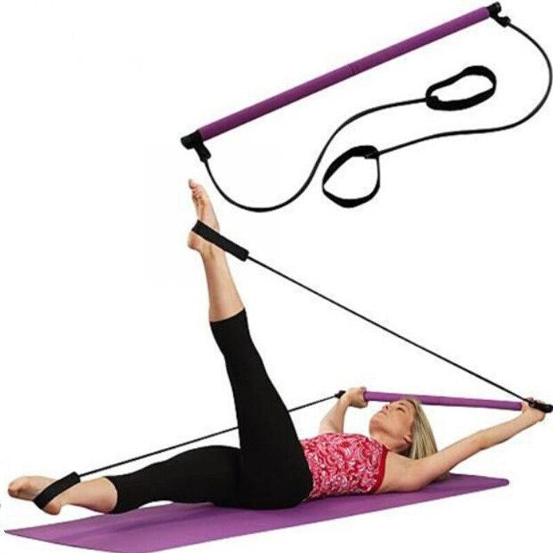 Pilates Stick Squat Training Bar with Bands - Psychofits