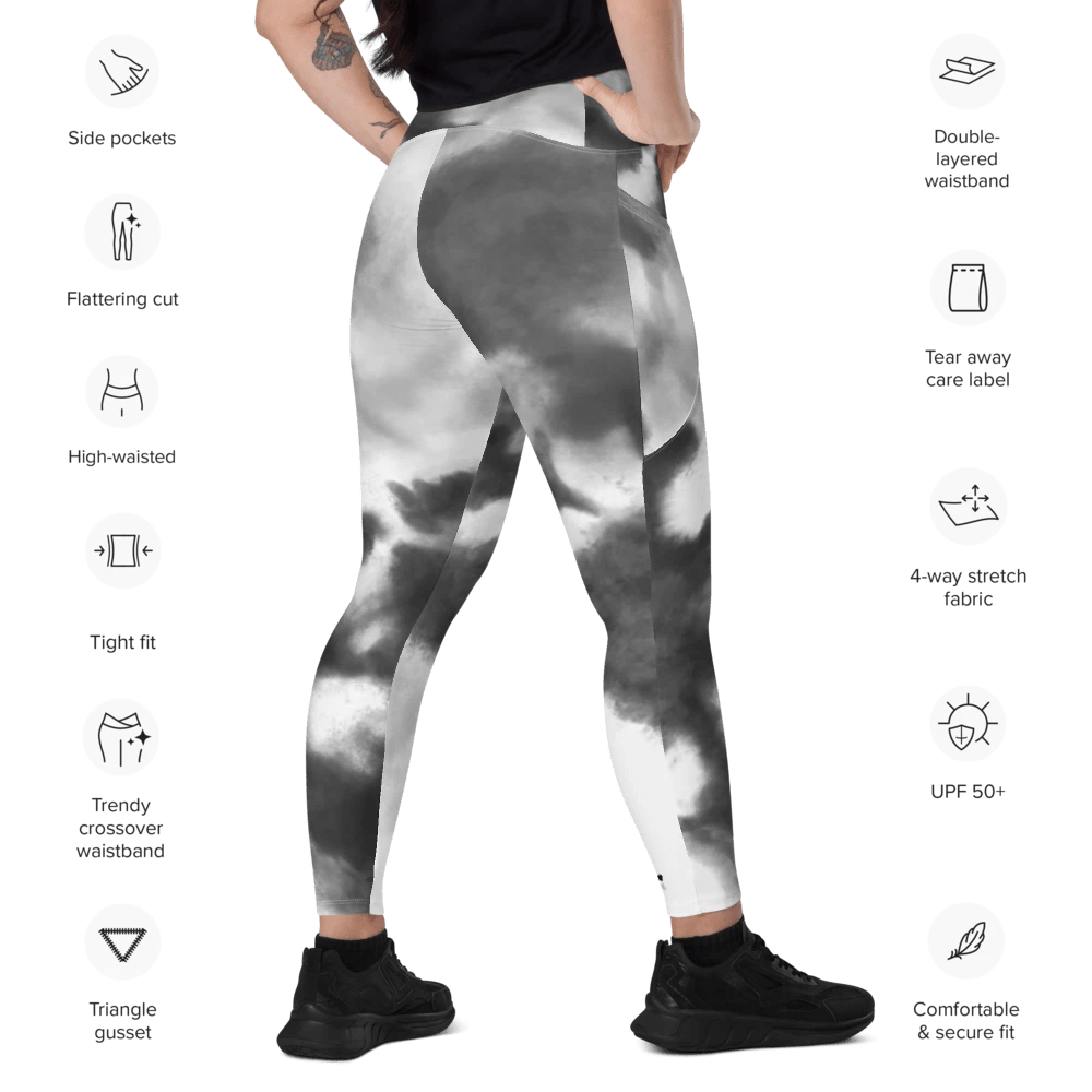 Pocketed Crossover Fitness Leggings - Psychofits
