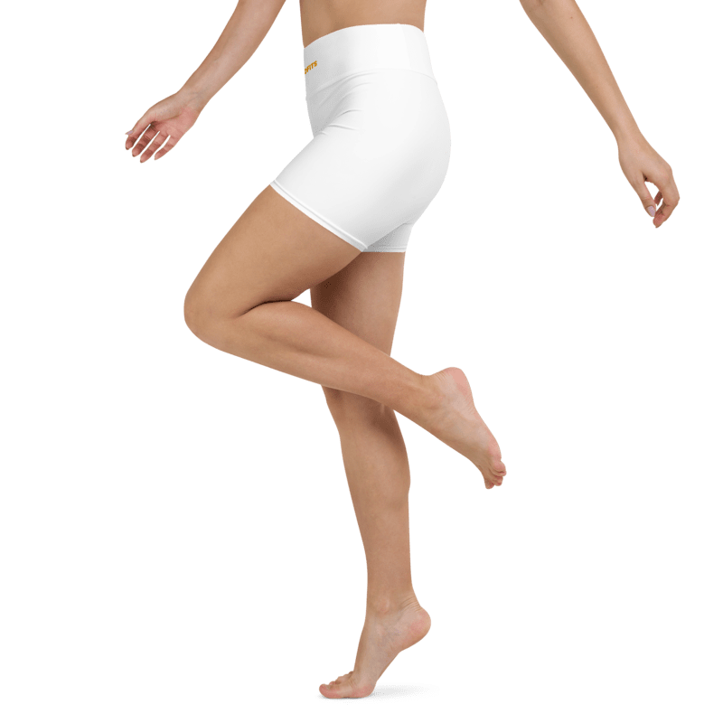 Flexi Fit Yoga Shorts (white) - Comfortable and Stretchy Yoga Shorts - Psychofits