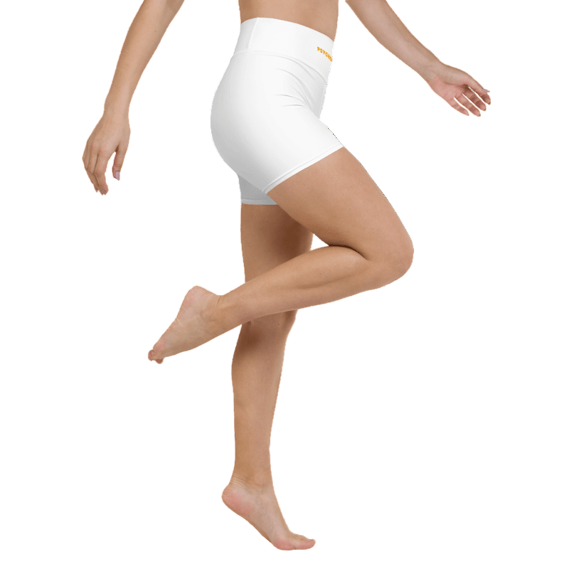 Flexi Fit Yoga Shorts (white) - Comfortable and Stretchy Yoga Shorts - Psychofits