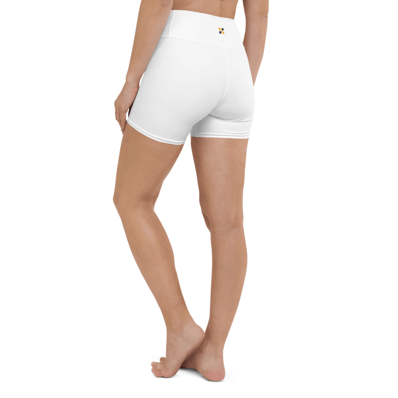 Flexi Fit Yoga Shorts (white) - Comfortable and Stretchy Yoga Shorts - Psychofits