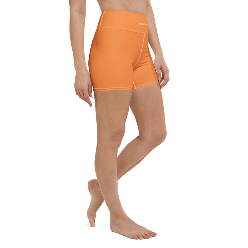 Flexi Fit Yoga Shorts (Oreange) - Comfortable and Stretchy Yoga Shorts - Psychofits