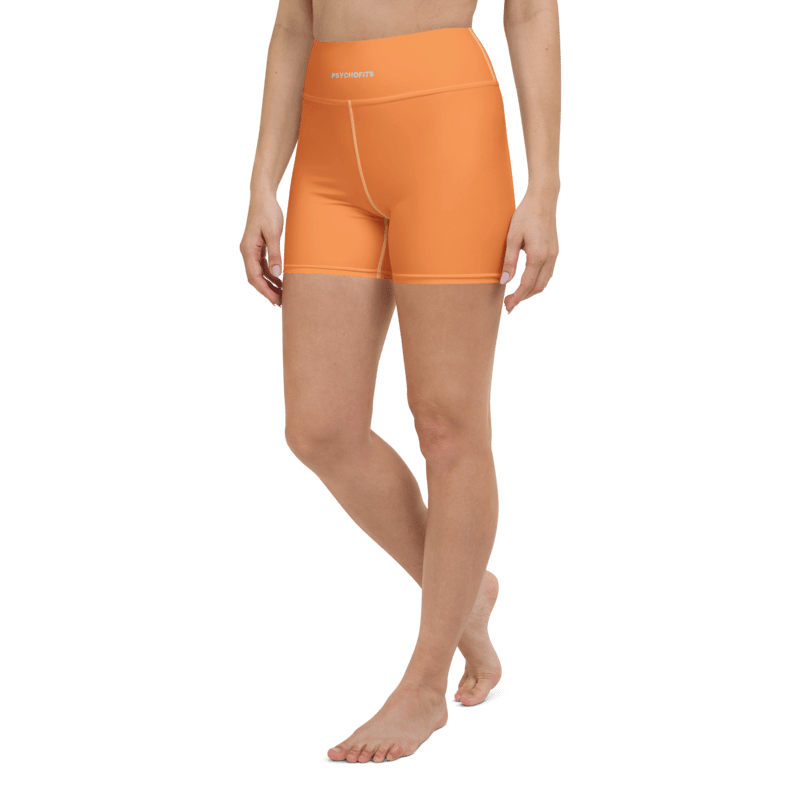 Flexi Fit Yoga Shorts (Oreange) - Comfortable and Stretchy Yoga Shorts - Psychofits