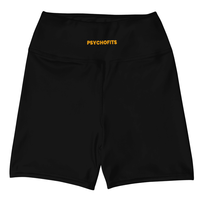 Flexi Fit Yoga Shorts (Black) - Comfortable and Stretchy Yoga Shorts - Psychofits