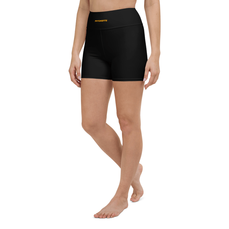Flexi Fit Yoga Shorts (Black) - Comfortable and Stretchy Yoga Shorts - Psychofits