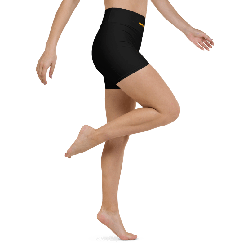 Flexi Fit Yoga Shorts (Black) - Comfortable and Stretchy Yoga Shorts - Psychofits