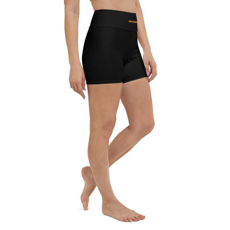 Flexi Fit Yoga Shorts (Black) - Comfortable and Stretchy Yoga Shorts - Psychofits