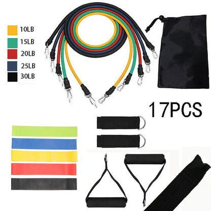 Ultimate Home Gym Set: 5 Bands, 150+ Exercises for Full-Body Workout! - Psychofits