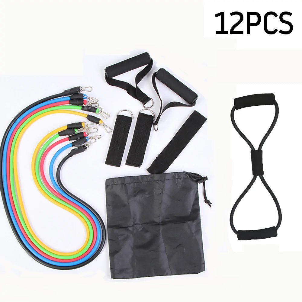 Ultimate Home Gym Set: 5 Bands, 150+ Exercises for Full-Body Workout! - Psychofits