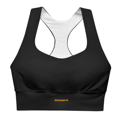 ProFit Playful Sports Bra (Black) : Max Support for Active And workouts - Psychofits