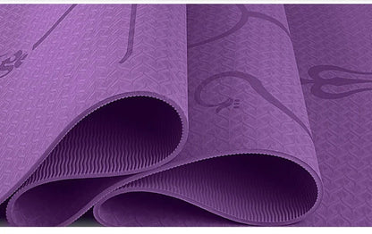 Non-Slip Yoga Mat with Alignment Lines - Psychofits