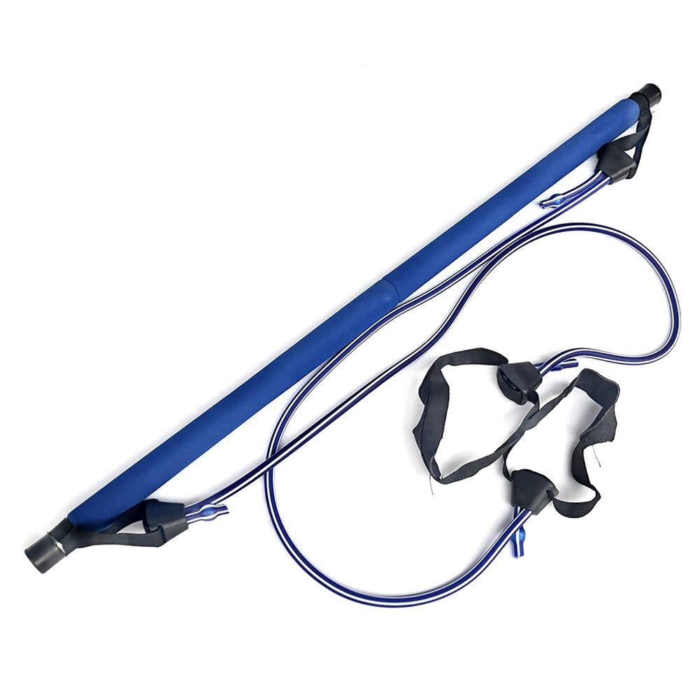 Pilates Stick Squat Training Bar with Bands - Psychofits