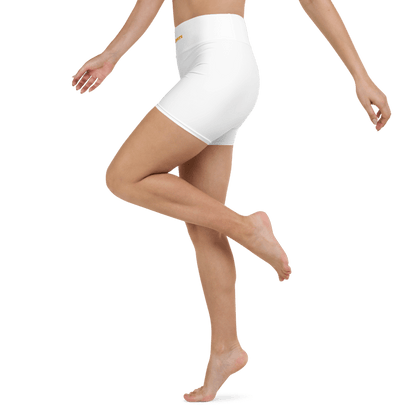 Flexi Fit Yoga Shorts (white) - Comfortable and Stretchy Yoga Shorts - Psychofits