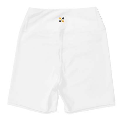 Flexi Fit Yoga Shorts (white) - Comfortable and Stretchy Yoga Shorts - Psychofits