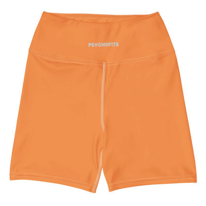 Flexi Fit Yoga Shorts (Oreange) - Comfortable and Stretchy Yoga Shorts - Psychofits